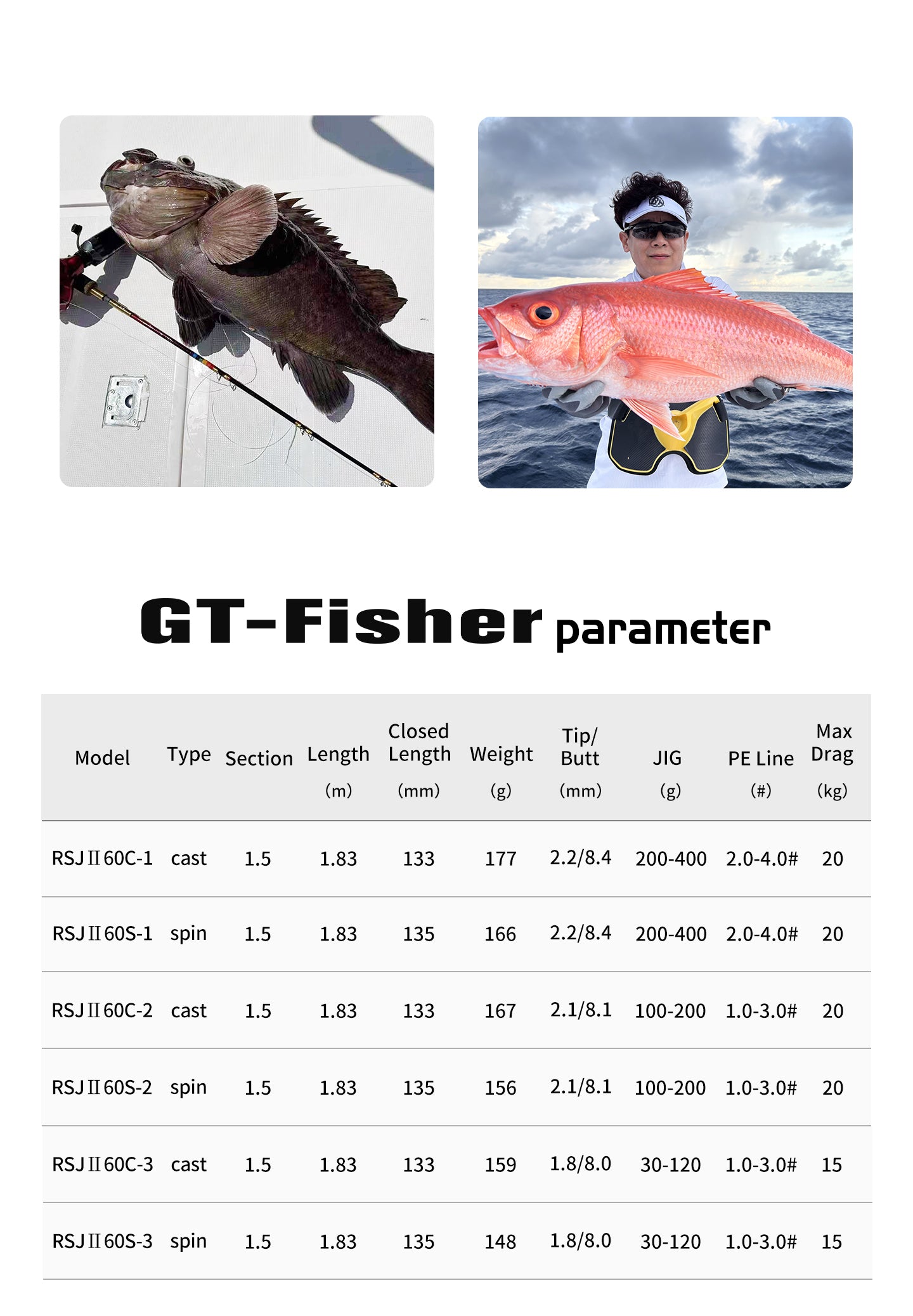 Ecooda Rainbow II Full Solid Slow Jigging Rod