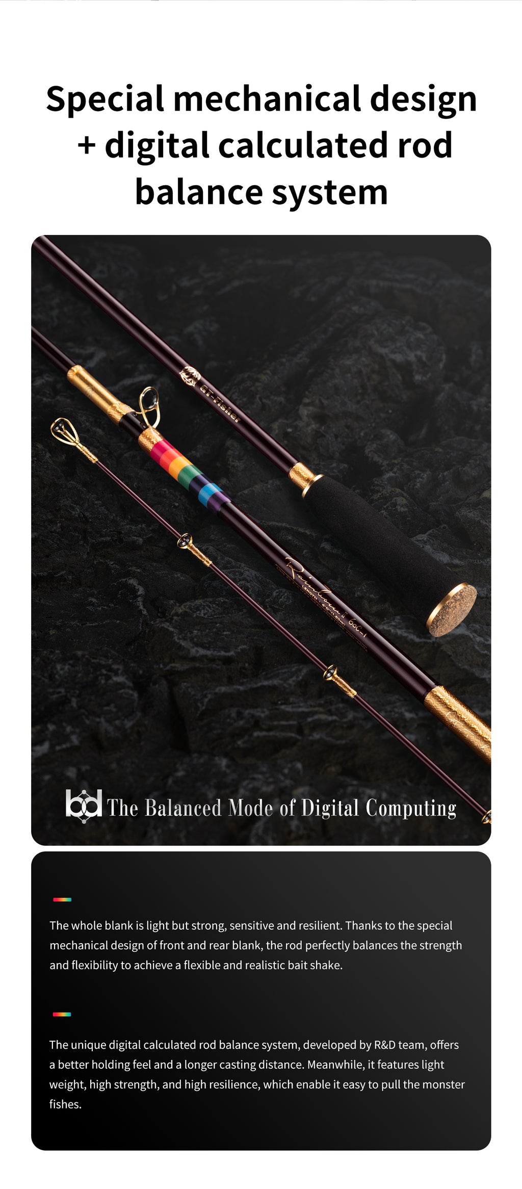 Ecooda Rainbow II Full Solid Slow Jigging Rod