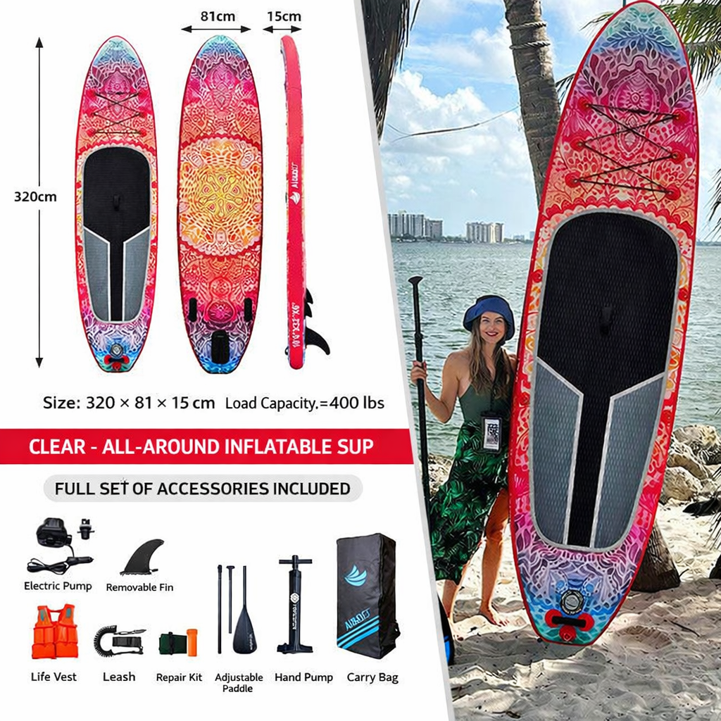Aisunss Paddleboard Ocean Art Series Ocean Bloom