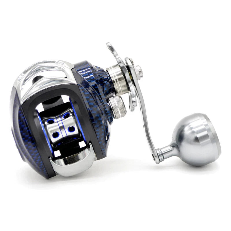 Bass Casting Fishing 7.1:1 Gear Ratio Ultra Smooth Baitcast Reel w/ Power Handle