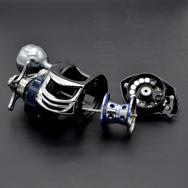Bass Casting Fishing 7.1:1 Gear Ratio Ultra Smooth Baitcast Reel w/ Power Handle