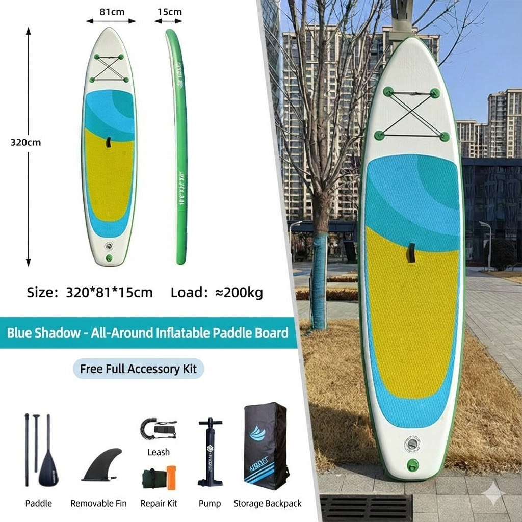 Aisunss Paddleboard Ocean Art Series Blue Shadow