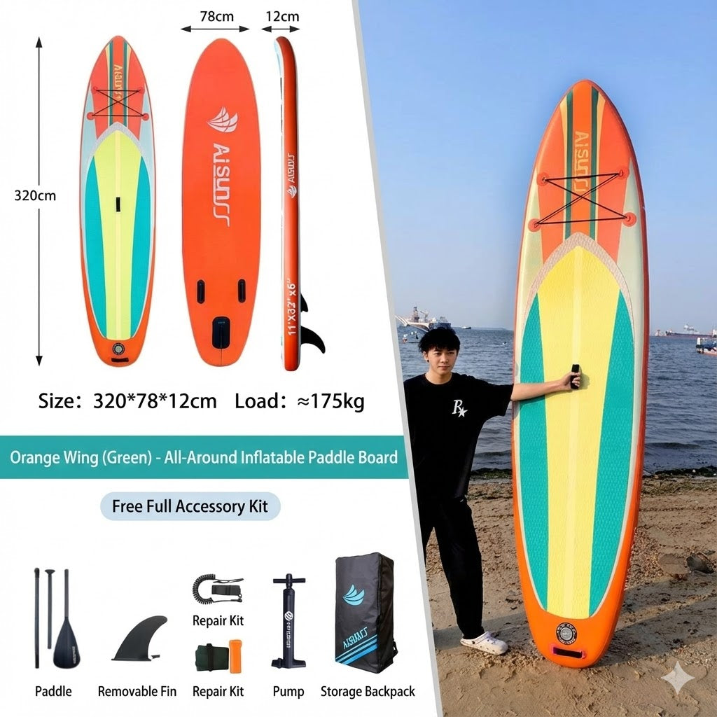 Aisunss Paddleboard Ocean Art Series Orange Wing